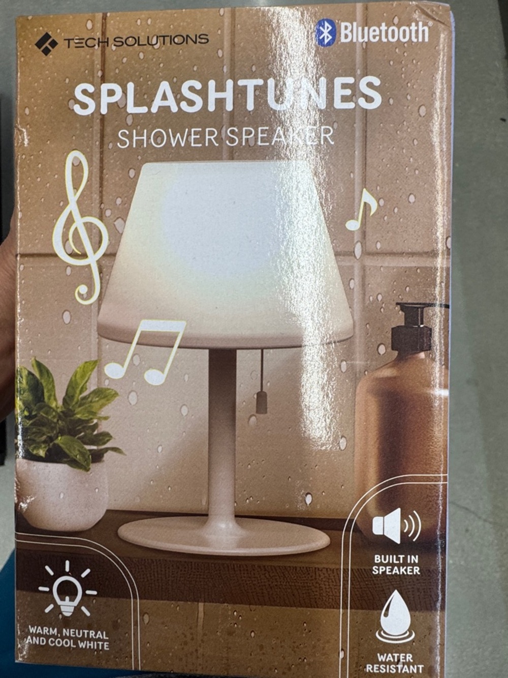 Tech Solutions Splashtunes Bluetooth Shower Speaker - White